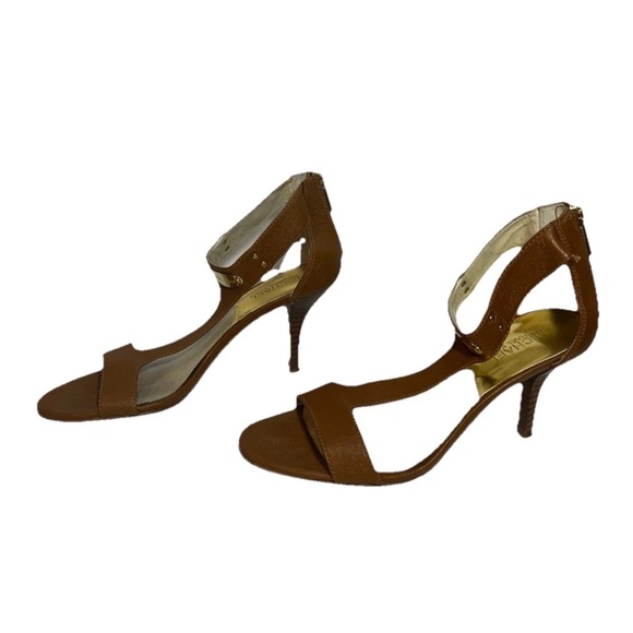 Michael Kors Brown Leather T-Strap Heels Size 8 Perfect Condition - Picture 2 of 7